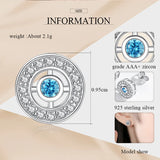 Shinee Evil Eye Stud Earrings 925 Sterling Silver CZ Exo Wedding Jewelry