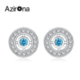 Shinee Evil Eye Stud Earrings 925 Sterling Silver CZ Exo Wedding Jewelry