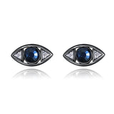 Evil Eye Stud Earrings 925 Sterling Silver Vintage Small Earrings