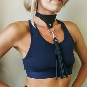 Punk Rock Choker Necklace Statement Harajuku PU Leather Collar Gothic