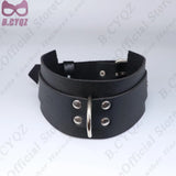 PU Leather Collar O-ring Rivets Choker Sexy Punk Necklace Harajuku Women Neck