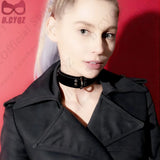 PU Leather Collar O-ring Rivets Choker Sexy Punk Necklace Harajuku Women Neck