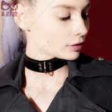 PU Leather Collar O-ring Rivets Choker Sexy Punk Necklace Harajuku Women Neck