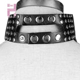 High Street Women's Tassel Choker Necklace with Rivet