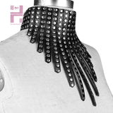 High Street Women's Tassel Choker Necklace with Rivet