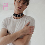 Gothic Choker Necklaces Unisex Leather Rock Kpop Punk Adjustable Collar