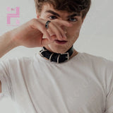 Gothic Choker Necklaces Unisex Leather Rock Kpop Punk Adjustable Collar
