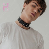Gothic Choker Necklaces Unisex Leather Rock Kpop Punk Adjustable Collar
