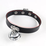 Multi-color Rock Soft Girl Leather Bell Choker Harajuku Necklace Goth Collar