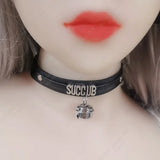 Punk Gothic Succub Choker Necklace - Sexy Goth Letter Collar