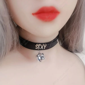 Punk Gothic Succub Choker Necklace - Sexy Goth Letter Collar
