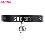 Punk Gothic Succub Choker Necklace - Sexy Goth Letter Collar