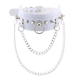 Sexy Punk Leather Spike Rivet Choker Collar Necklace for Women