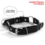 Sexy Punk Leather Spike Rivet Choker Collar Necklace for Women