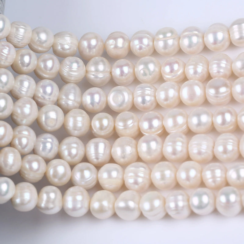 10-11mm Potato Freshwater Pearl Strands DIY Beads Natural Pearl Necklace