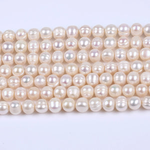 10-11mm Potato Freshwater Pearl Strands DIY Beads Natural Pearl Necklace