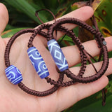 3pcs Ancient Tibet Dzi Agate Beads, Lucky Symbol, DIY Jewelry Making