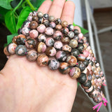Natural Argentina Rhodochrosite Stone Beads for DIY Jewelry Making 15''