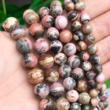 Natural Argentina Rhodochrosite Stone Beads for DIY Jewelry Making 15''