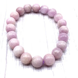 Natural Kunzite Stone 10mm Round Bead Bracelet Girl Gift Purple