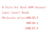 Natural Lapis Lazuli Beads 6MM 8MM 10MM B Style