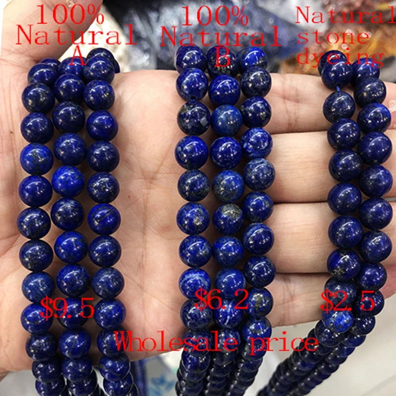 Natural Lapis Lazuli Beads 6MM 8MM 10MM B Style