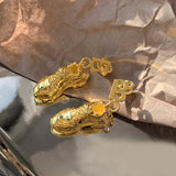 B Letter Unique Niche Earrings Hip Hop Metal