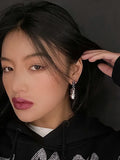 B Letter Unique Niche Earrings Hip Hop Metal