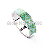 Big Green & Pink Enamel Bangles 2014 Summer