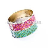 Big Green & Pink Enamel Bangles 2014 Summer
