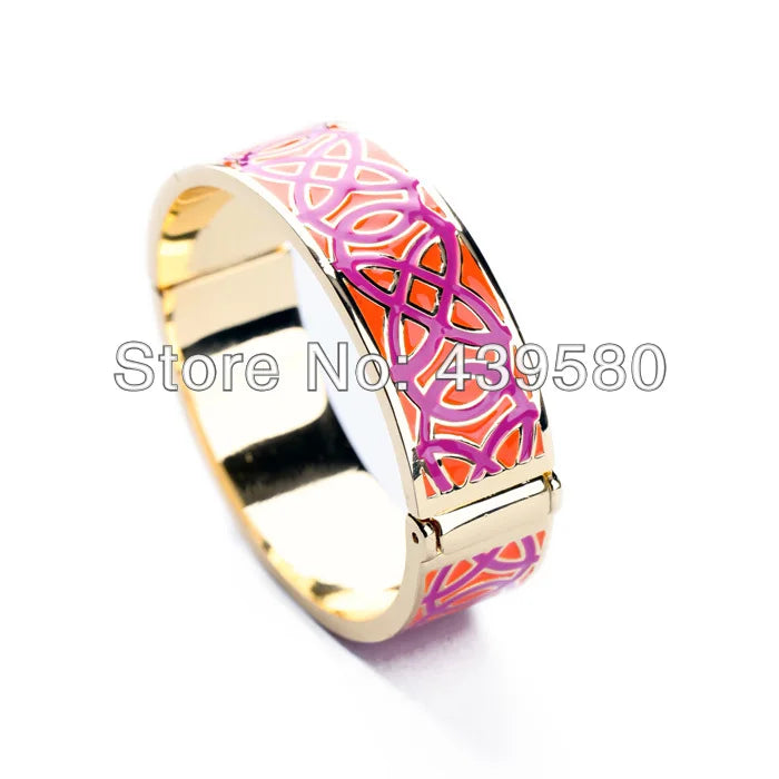 Big Green & Pink Enamel Bangles 2014 Summer