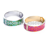 Big Green & Pink Enamel Bangles 2014 Summer