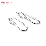 18mm High Plated Brass Rhombus Pattern Earring Hooks