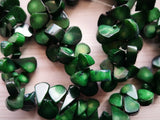 Natural Green Coral Fan Gems Loose Beads 15'' Strands