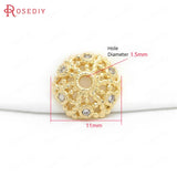 6mm-11mm Brass Zircon High Plated Bead Caps Jewelry Findings