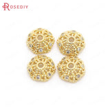 6mm-11mm Brass Zircon High Plated Bead Caps Jewelry Findings