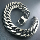 B107BAS Stainless Steel Bracelet Bangle Men's Boys
