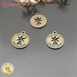 30 19mm Bronze Zinc Alloy Special Angel Charms Pendants DIY Jewelry Findings