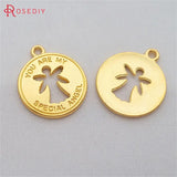 30 19mm Bronze Zinc Alloy Special Angel Charms Pendants DIY Jewelry Findings