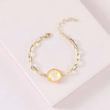 Geometric Faceted Stone Charm Bracelets for Women
