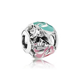 S925 Sterling Silver Pink Butterfly Beads for Bracelets