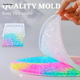Square Round Silicone Coaster Molds for Epoxy - Set of 8