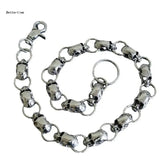 B36D Casual Skull Pant Chain Double Hook Heavy Strong Biker Wallet Chain