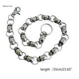 B36D Casual Skull Pant Chain Double Hook Heavy Strong Biker Wallet Chain