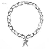R-letter Alloy Pendant Short Necklace for Women Jewelry