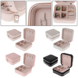 B36D Portable Flannel Jewelry Box Necklace Ring Earring Storage