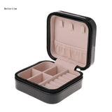 B36D Portable Flannel Jewelry Box Necklace Ring Earring Storage