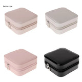 B36D Portable Flannel Jewelry Box Necklace Ring Earring Storage