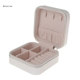 B36D Portable Flannel Jewelry Box Necklace Ring Earring Storage