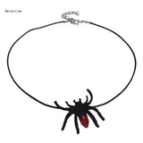Halloween Theme Spider Bat Braided Rope Choker Necklace for Women